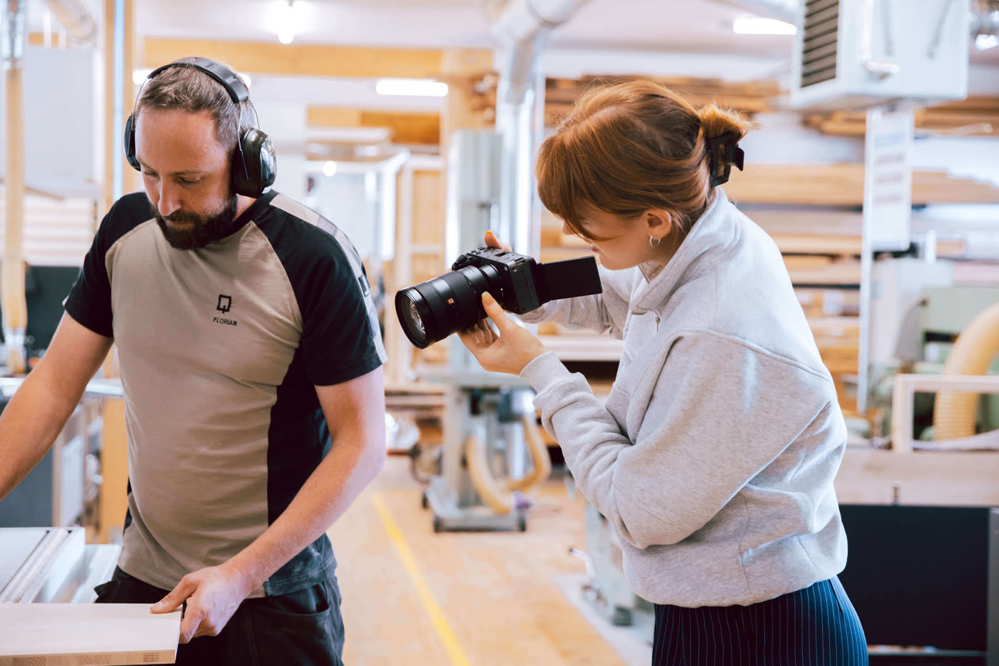 Fotografin bei der Arbeit
